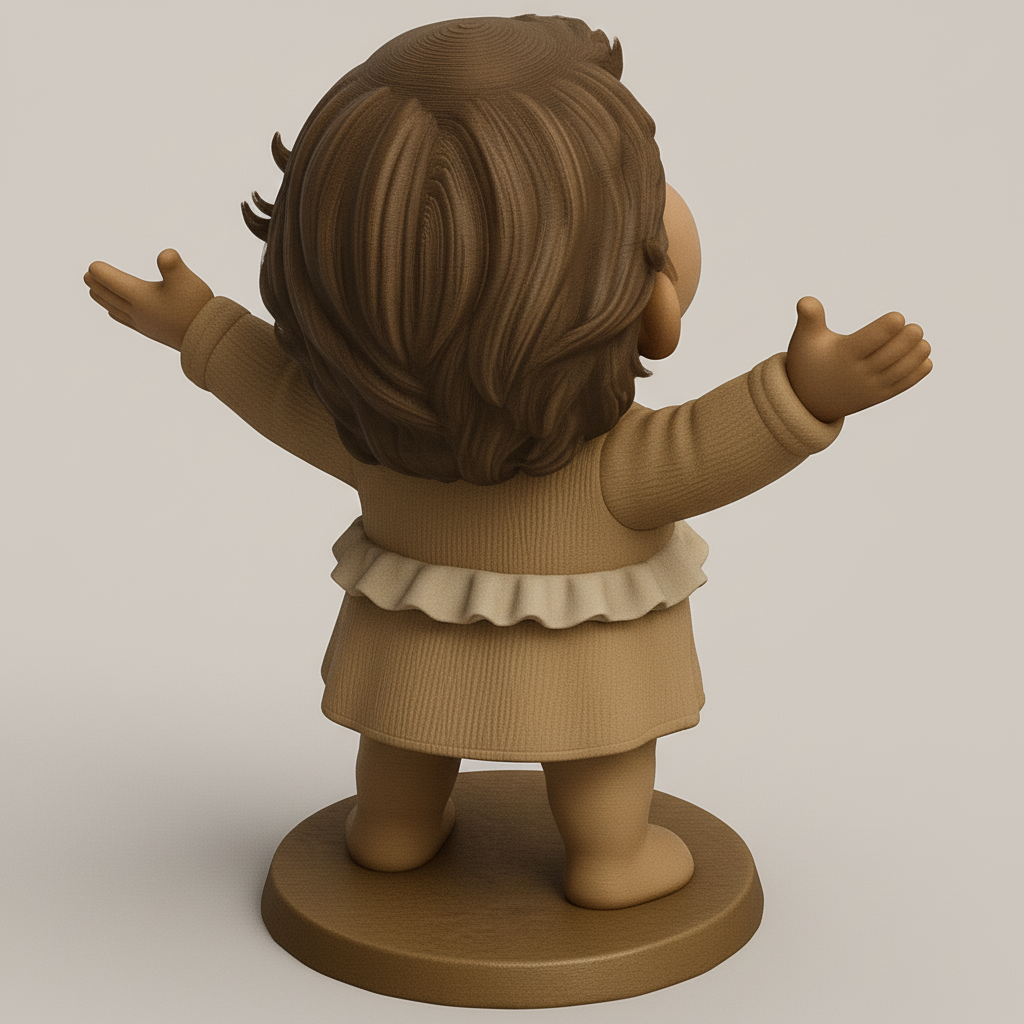 face anatomy 3d model-create 3d face model from photo_Joyful Embrace Baby: Adorable Hugging Figurine