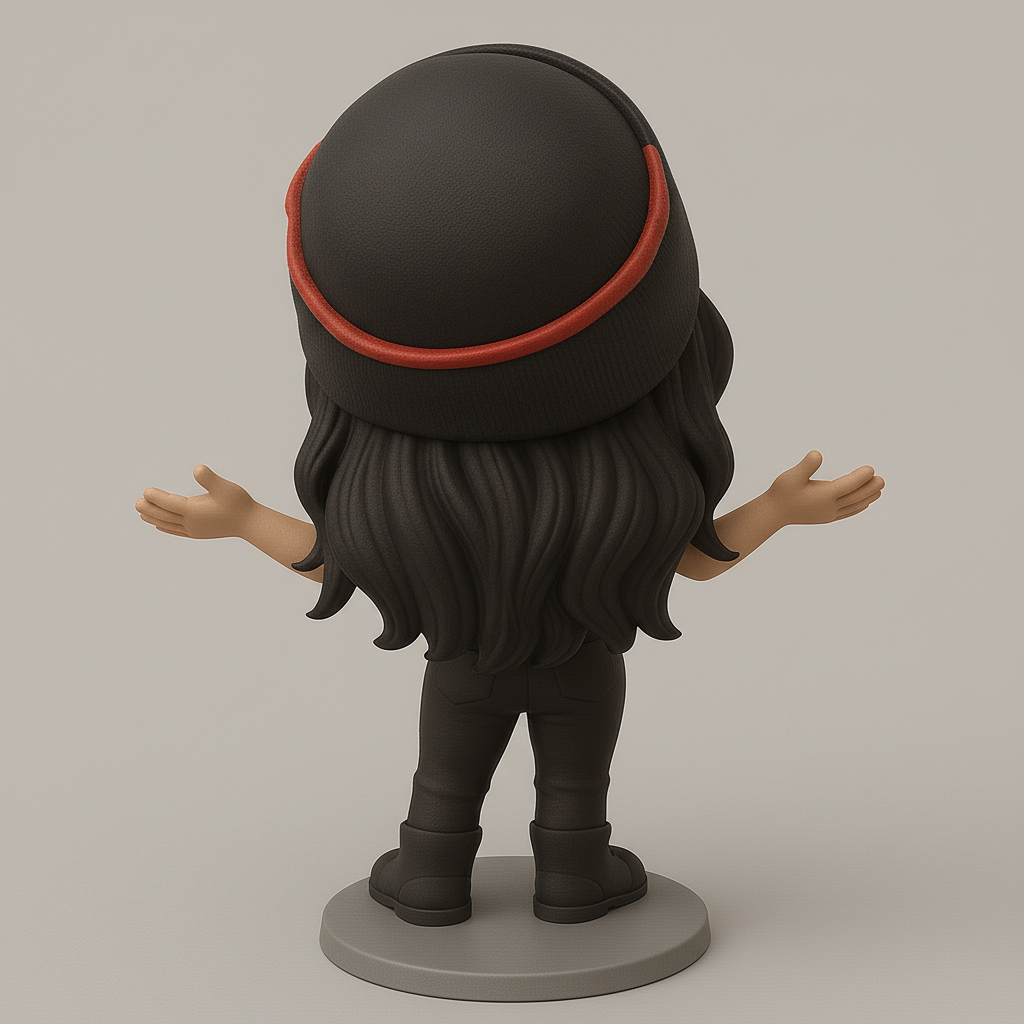 silhouette 3d printer maker-3d portrait printing_Stylish Rocker Figurine for 3D Printing