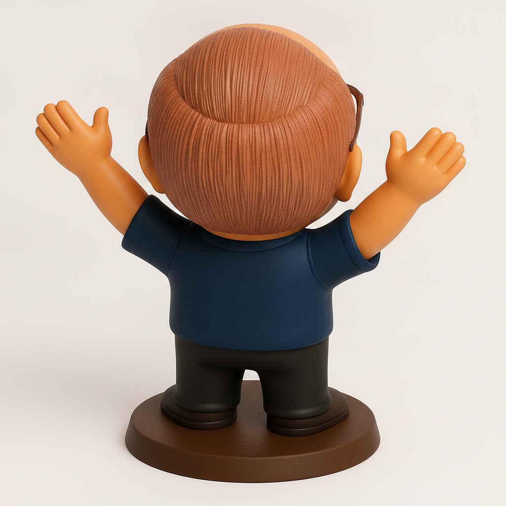 face to 3d model ai-3D portrait printing from photo_Joyful Man Figurine: Bring Happiness to Your Desk!