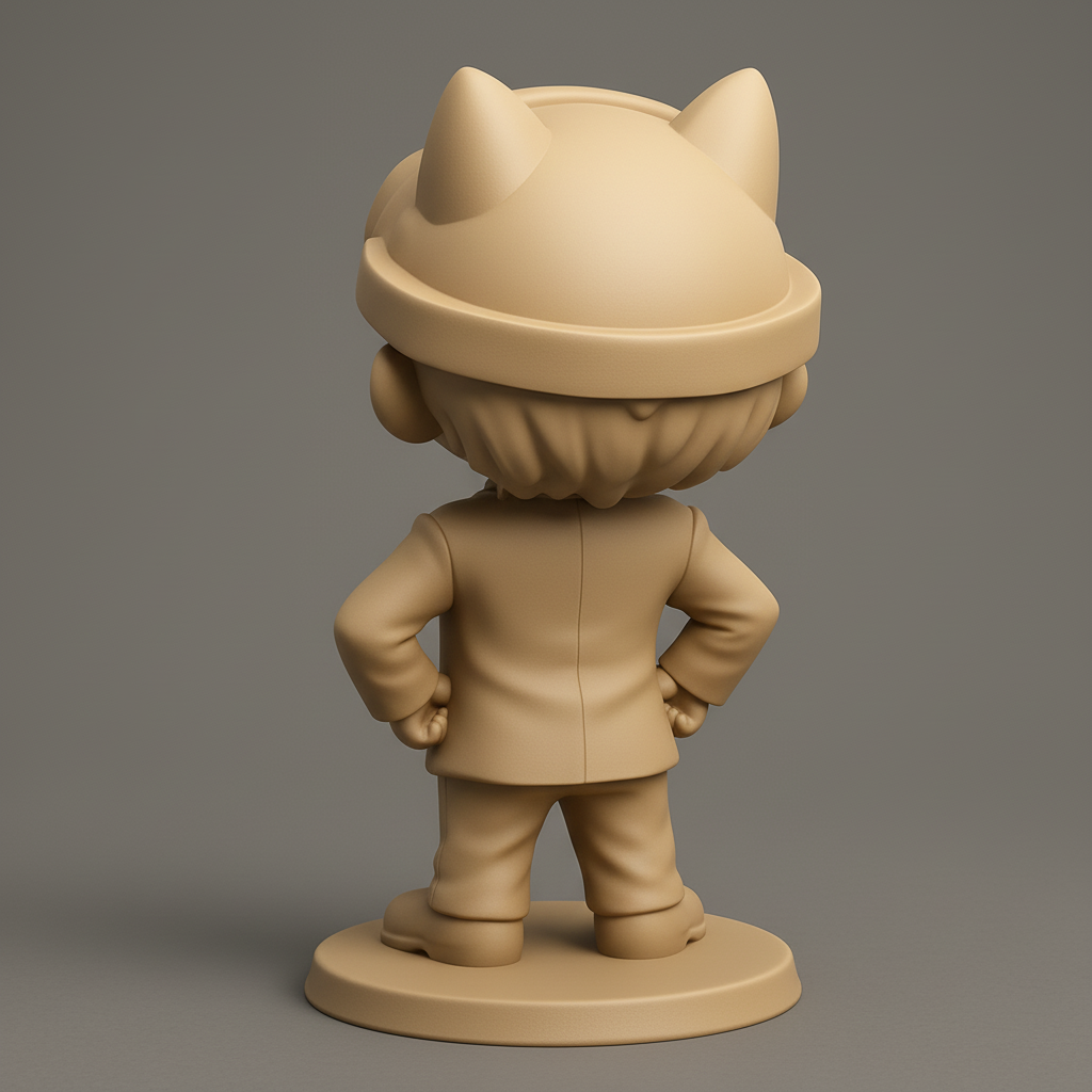 face anatomy 3d model-create 3d face model from photo_Aam Masua Mascot: Unique Desk Figure with Style