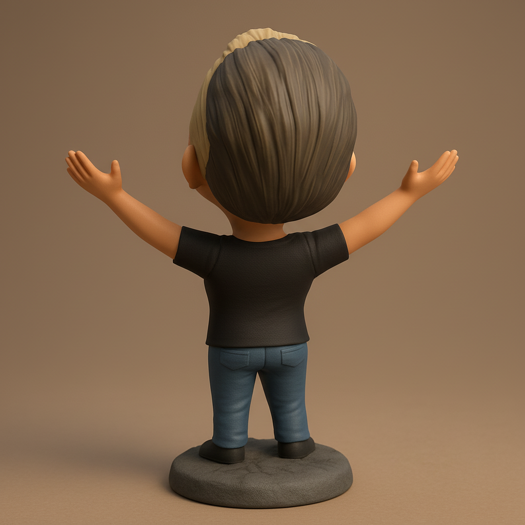 face to 3d model ai-3D portrait printing from photo_Uplifting Joyful Woman Figure with Open Arms