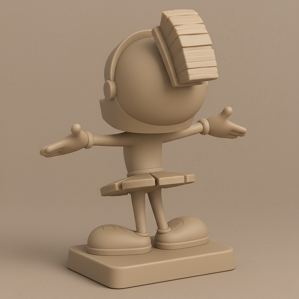 silhouette 3d printer maker-3d portrait printing_Cheerful Roman Warrior Figurine