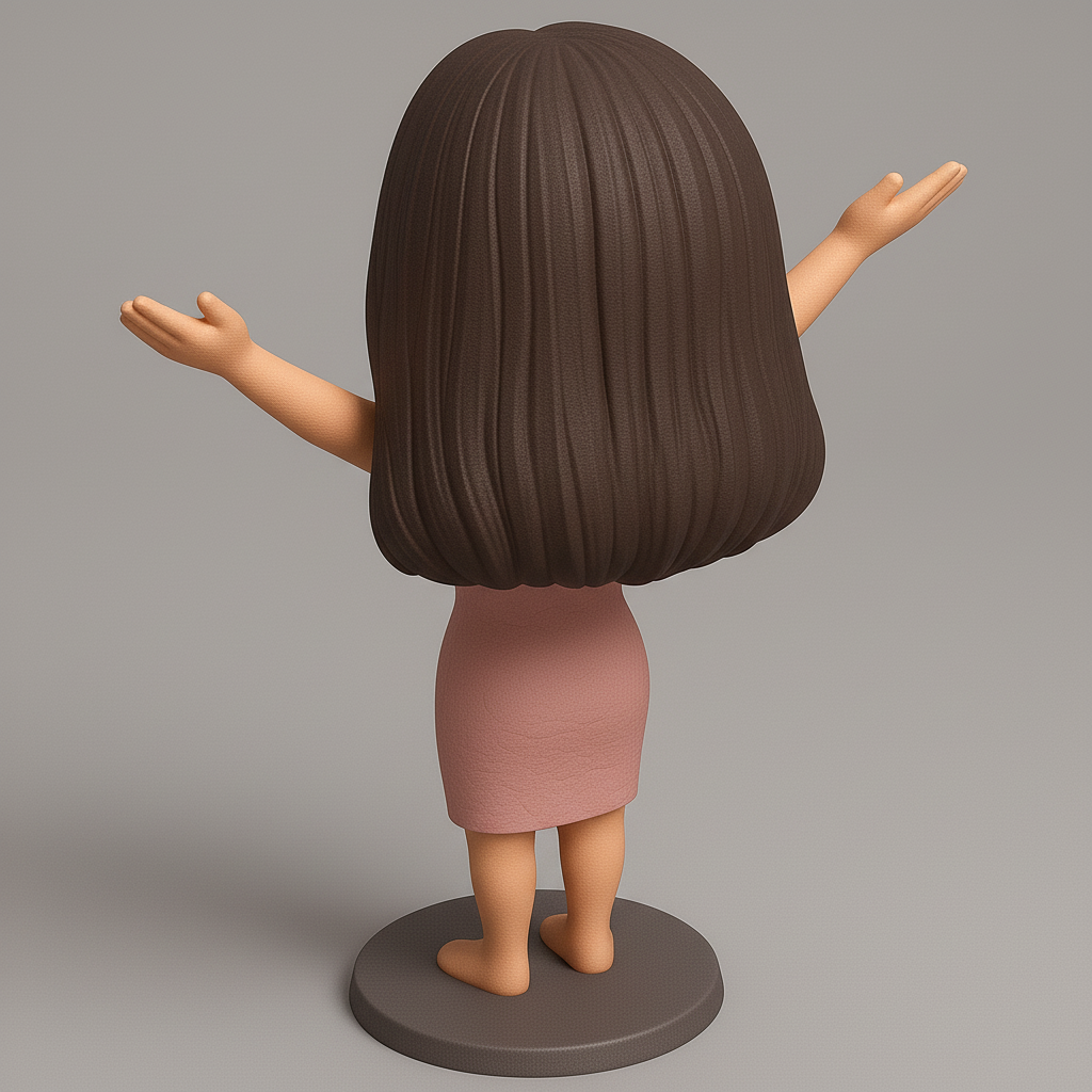 face anatomy 3d model-create 3d face model from photo_Joyful 3D Figurine with Outstretched Arms