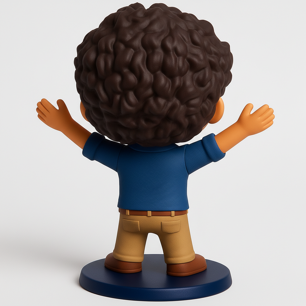 face to 3d model ai-3D portrait printing from photo_Welcoming Character Figurine - Your Friendly Desk Pal