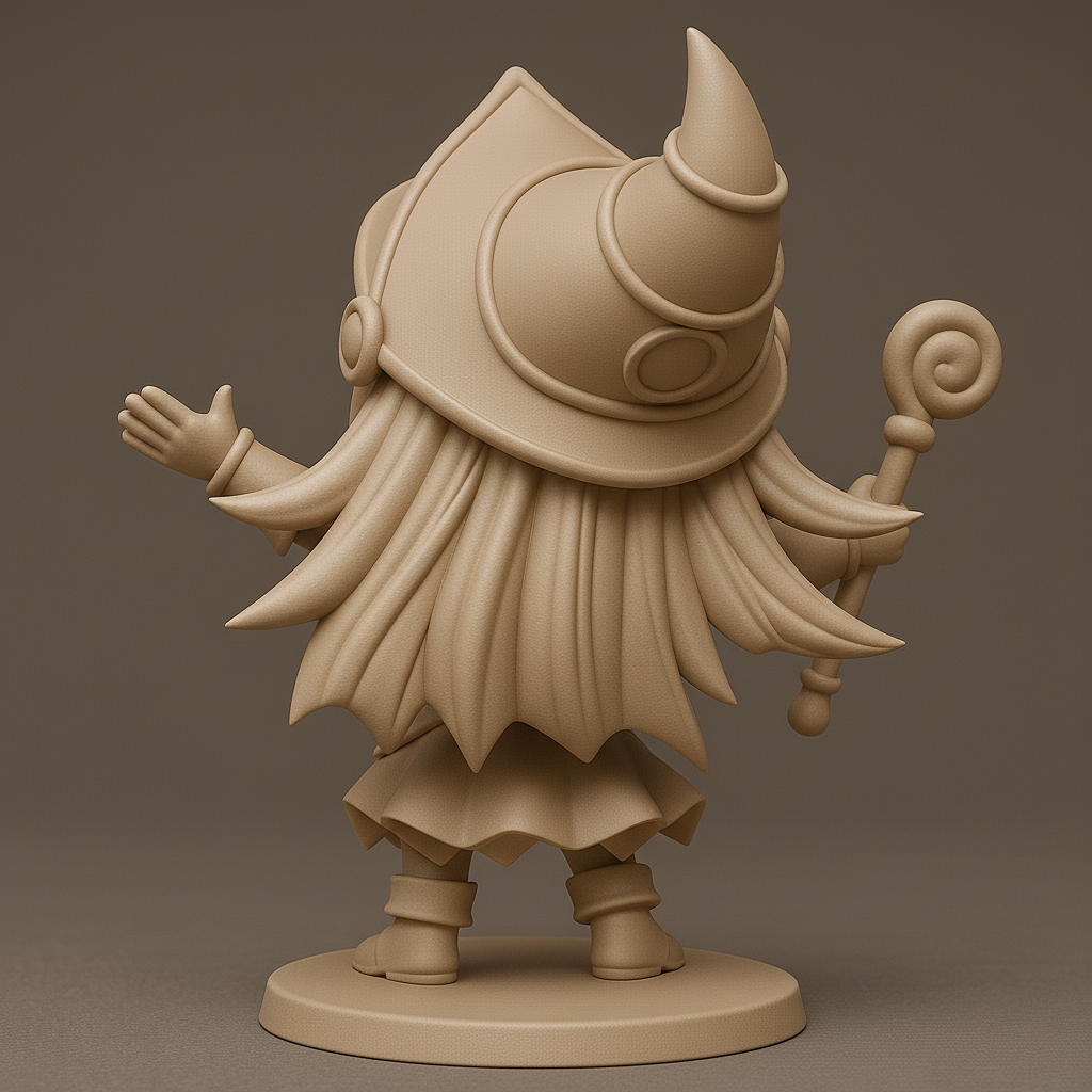 face anatomy 3d model-create 3d face model from photo_Charming Fantasy Mage Figure