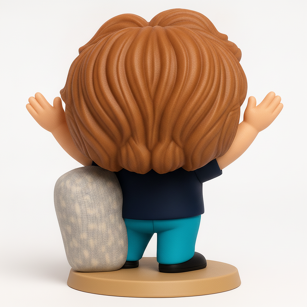 face to 3d model ai-3D portrait printing from photo_Friendly Flamingo Fan Figure - Adorable Desk Decor