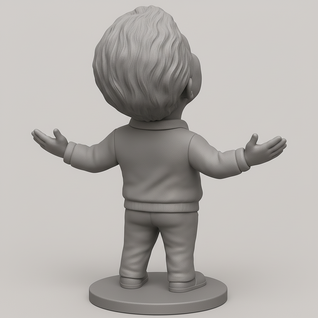 silhouette 3d printer maker-3d portrait printing_Uplifting Happy Person Figurine - Embrace Joy 3D Print