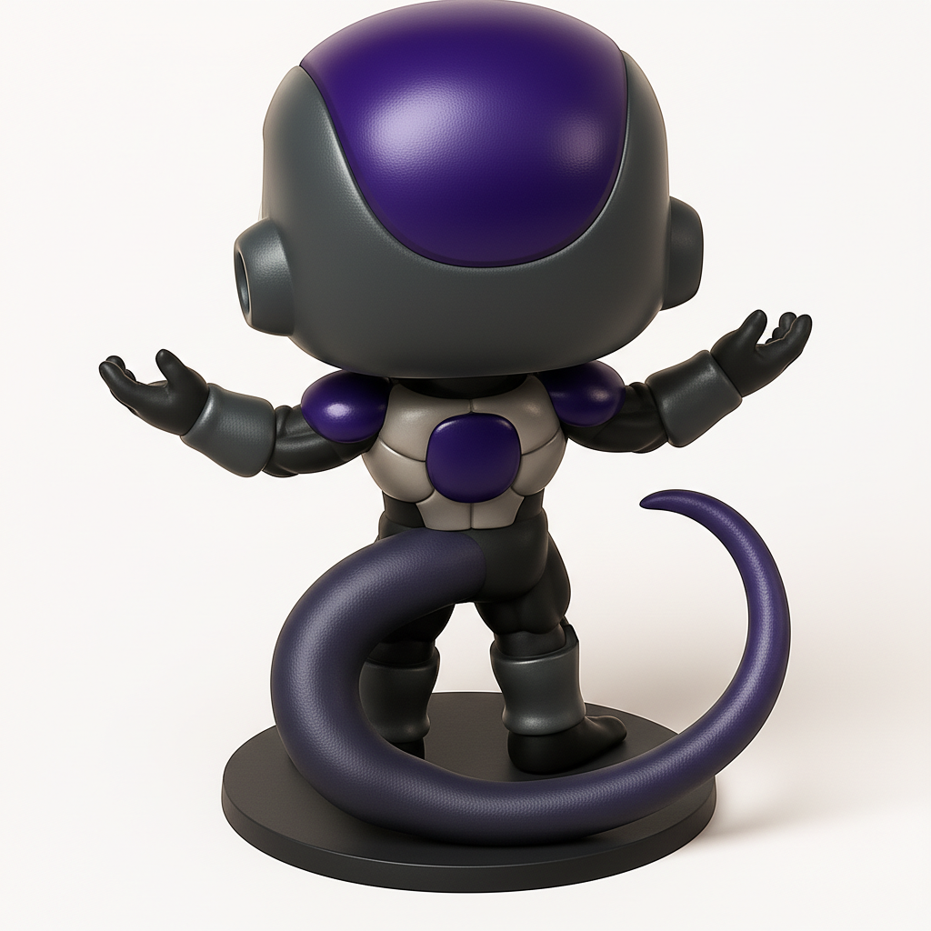 modular toy parts-interlocking 3D models_Happy Chibi Frieza: Iconic DBZ Fan Art Figure
