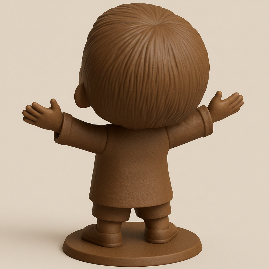 face anatomy 3d model-create 3d face model from photo_Happy Hug Boy Figurine - Spread Joy & Positivity!