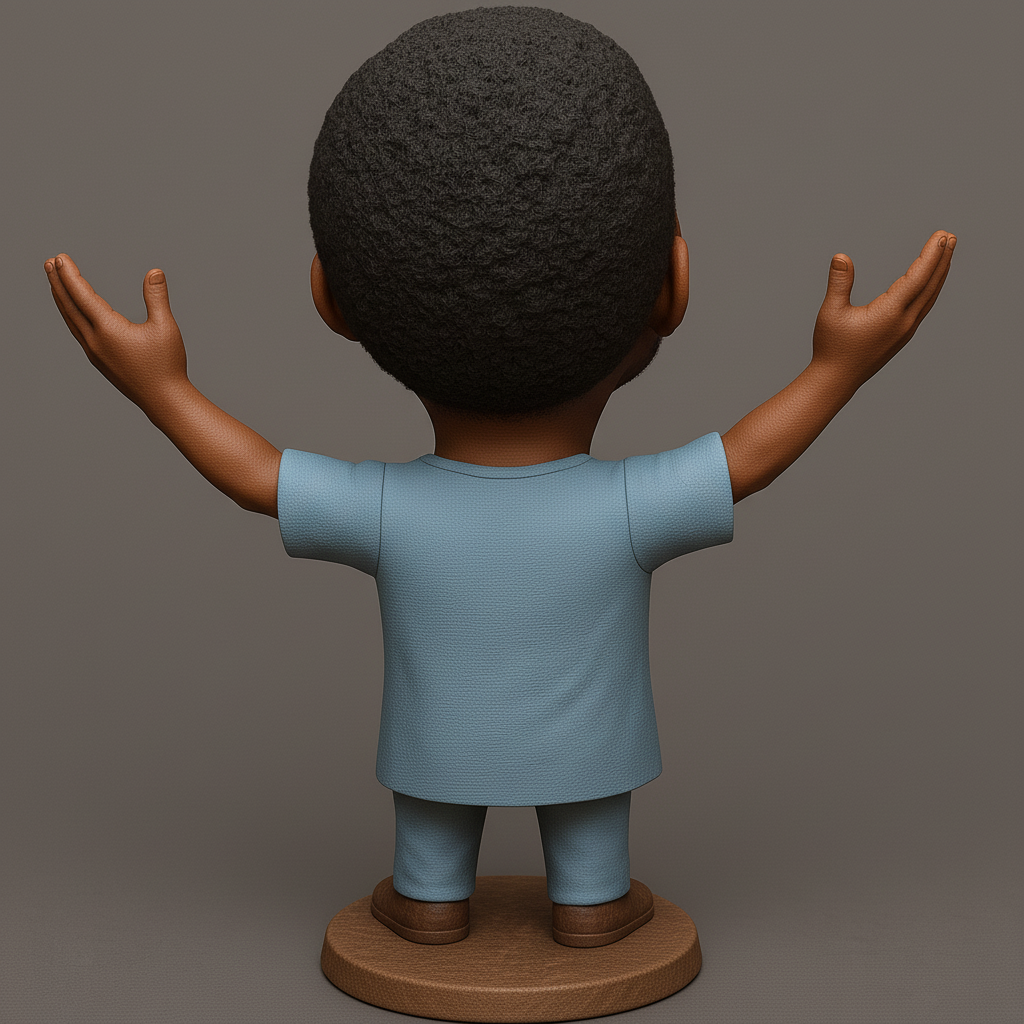 face anatomy 3d model-create 3d face model from photo_Joyful Celebrant Figurine