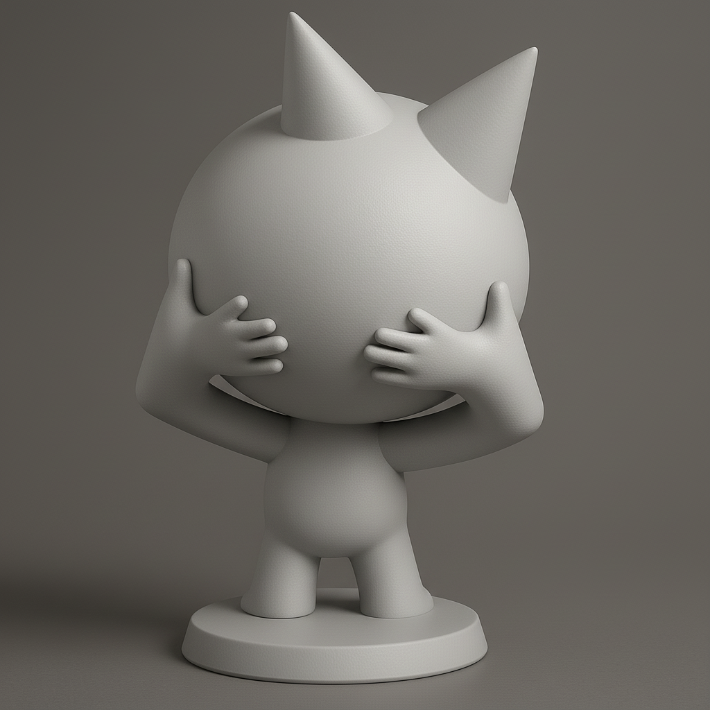 silhouette 3d printer maker-3d portrait printing_Charming Cartoon Character Figurine