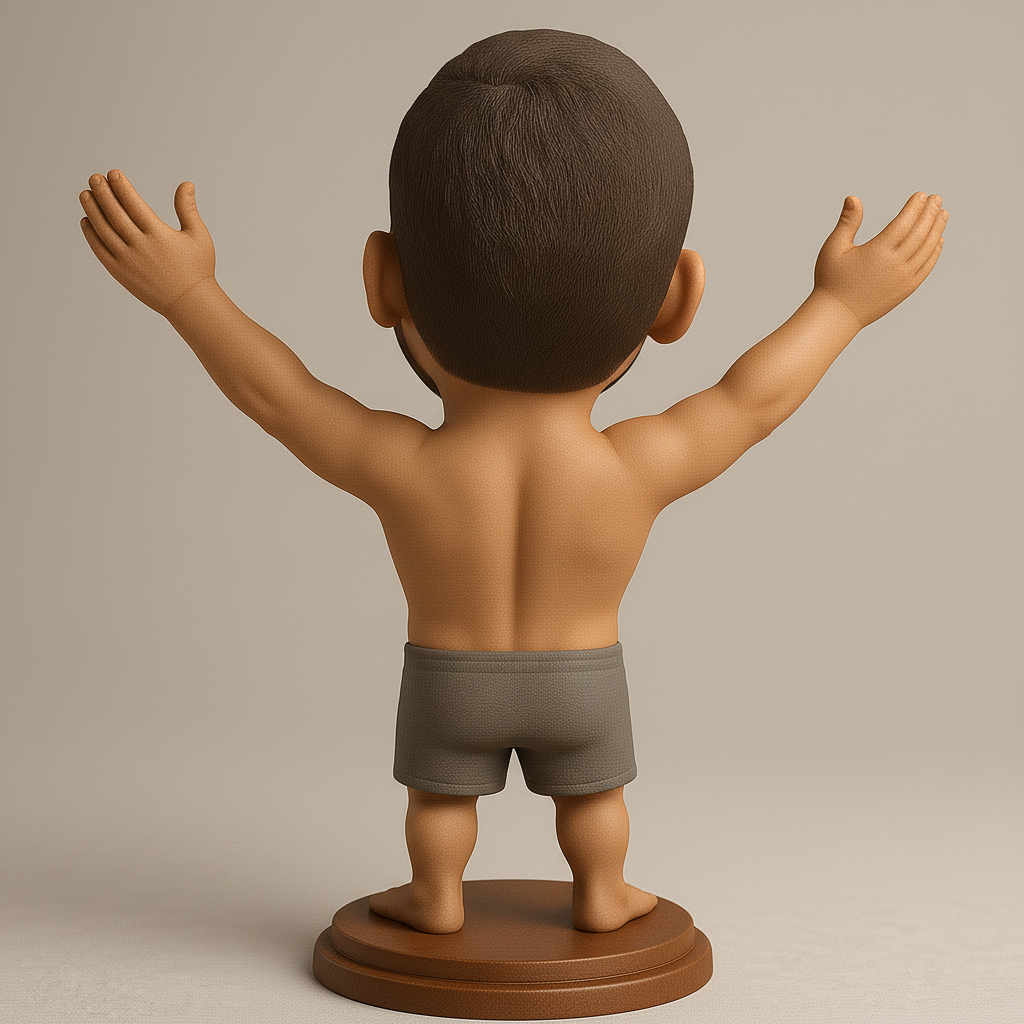 face anatomy 3d model-create 3d face model from photo_Smiling Bearded Man Figurine - Positive Desk Art