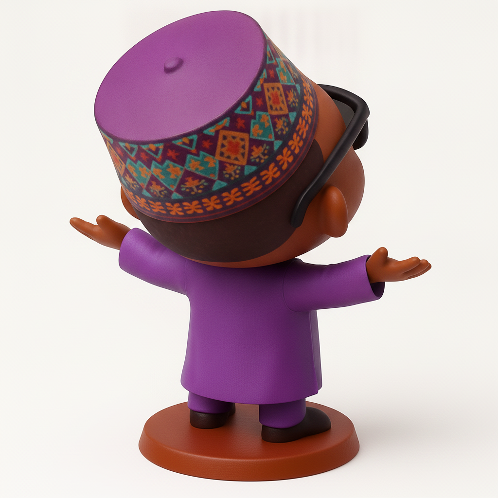 face to 3d model ai-3D portrait printing from photo_Cheerful African Figurine - Welcoming & Vibrant