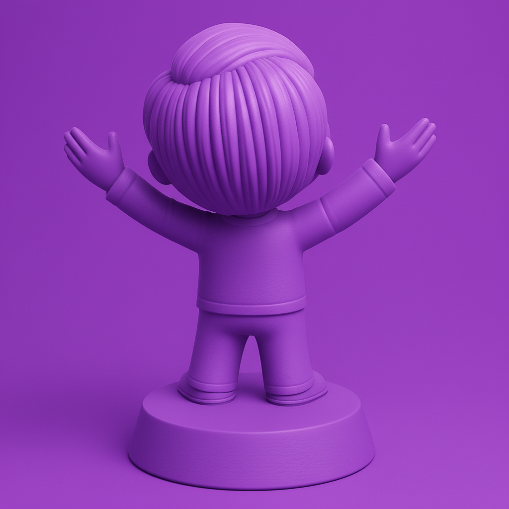 face to 3d model ai-3D portrait printing from photo_Coinzy Hugs You! Friendly Mascot Figurine