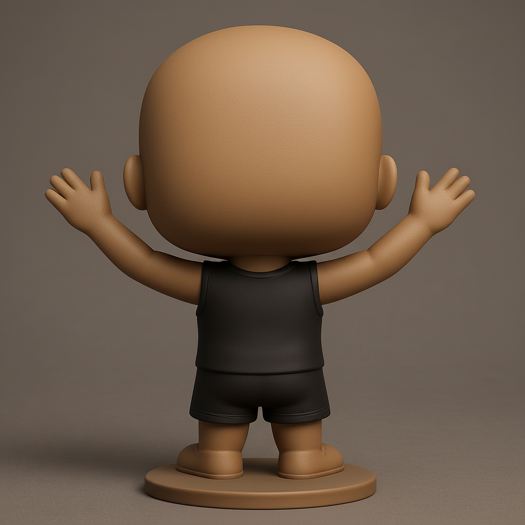 face anatomy 3d model-create 3d face model from photo_Happy Waving Figure - Funko Style Desk Buddy Print