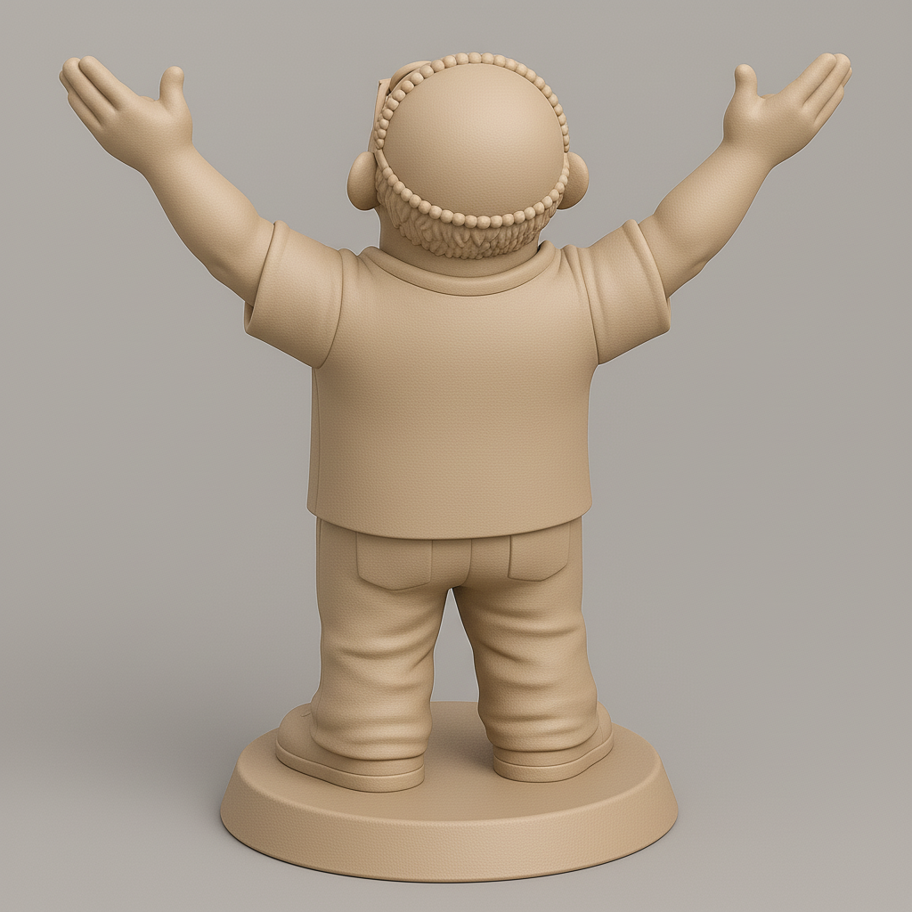 face anatomy 3d model-create 3d face model from photo_Cheerful Character with Open Arms