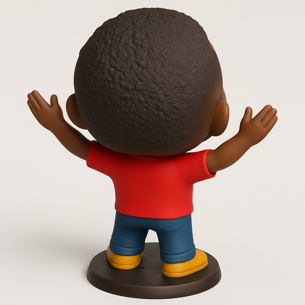 face to 3d model ai-3D portrait printing from photo_Smiling Funko Style Figurine - Your Cheerful D