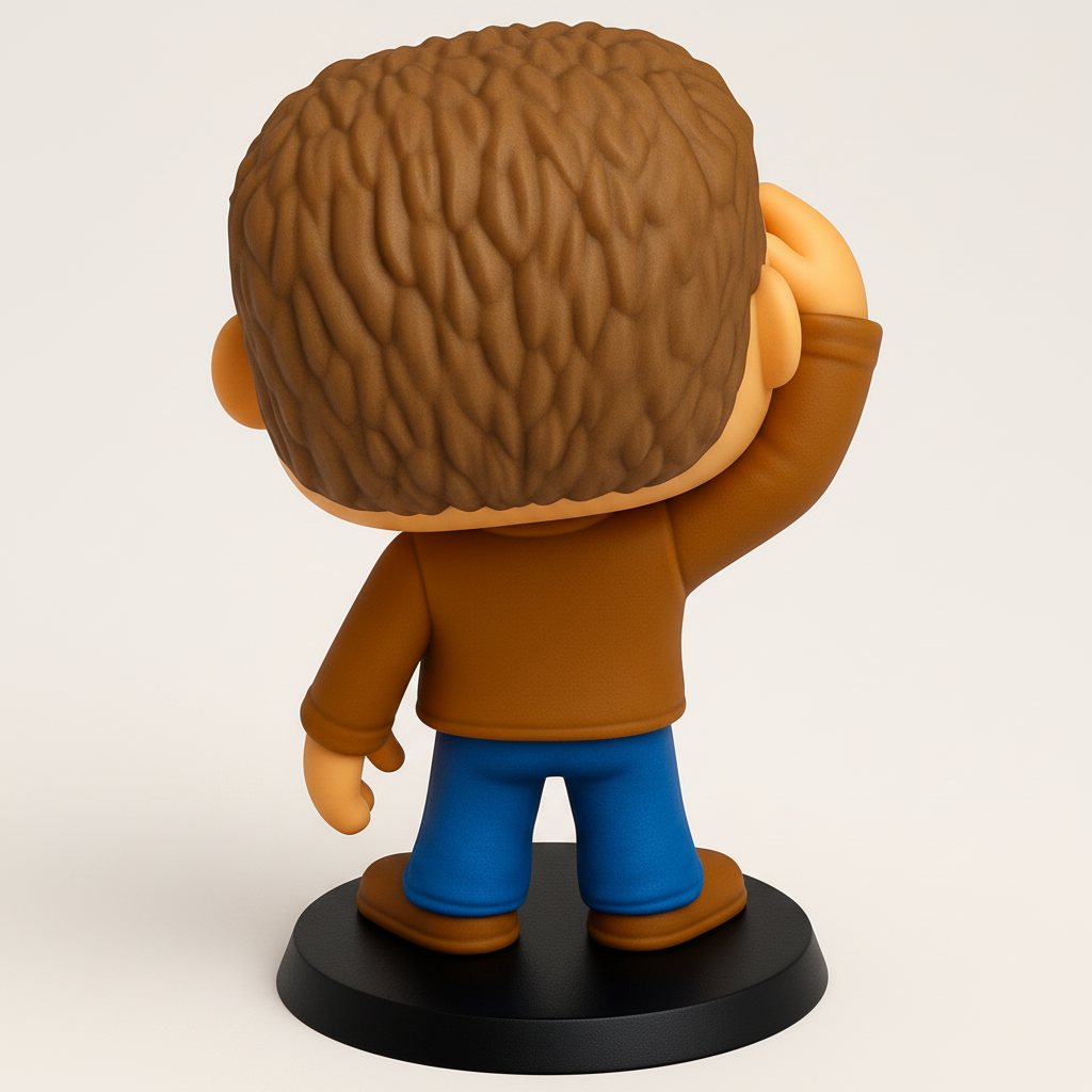 face anatomy 3d model-create 3d face model from photo_Friendly Saluting Pop-Style Figure - Perfect Desk Buddy