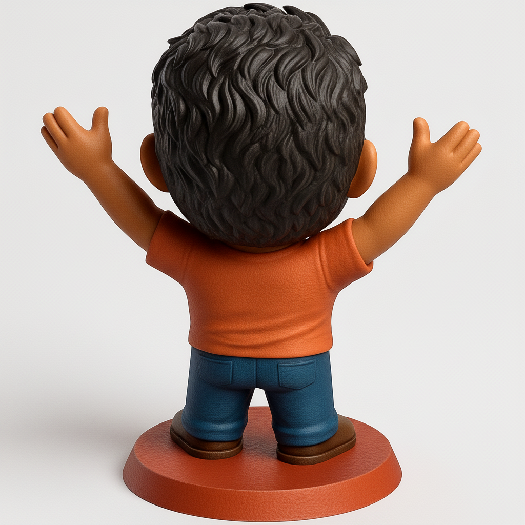 face to 3d model ai-3D portrait printing from photo_Smiling Bobblehead: Instant Mood Booster for Your Desk
