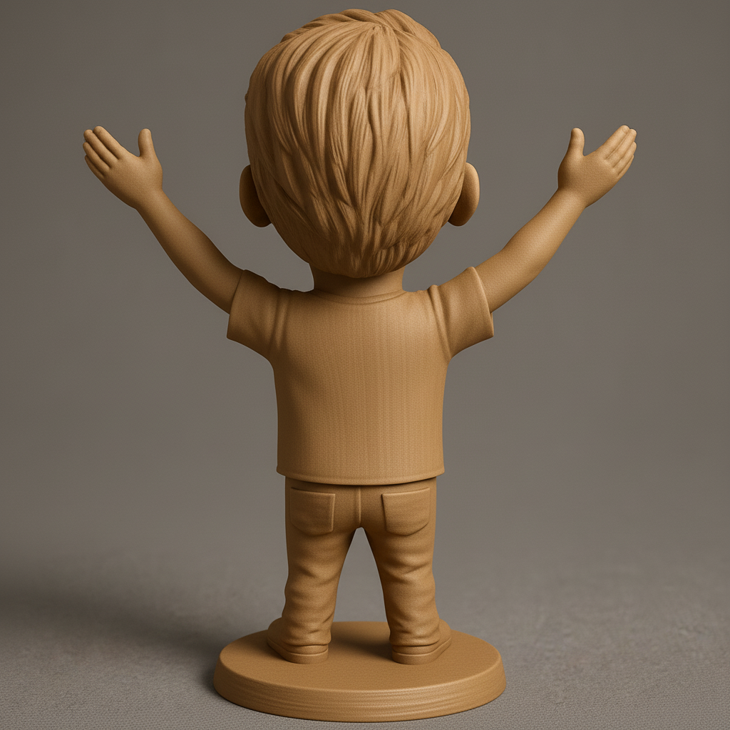 face anatomy 3d model-create 3d face model from photo_Joyful Celebration Man Figurine 3D Print