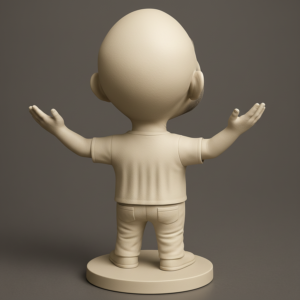 artistic statue STL-digital art figurines_Cheerful Character Figurine for 3D Printing