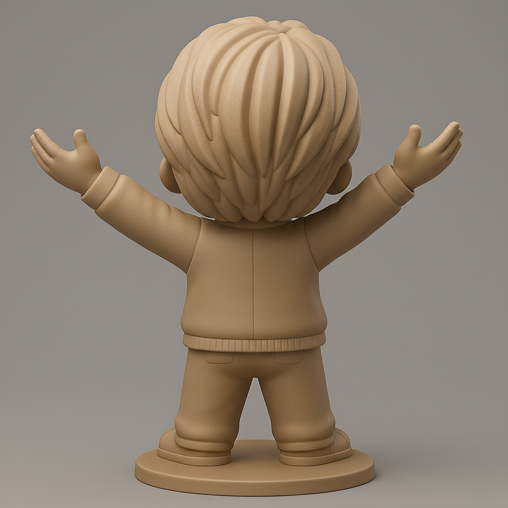 face anatomy 3d model-create 3d face model from photo_Joyful Kid Figurine for 3D Printing