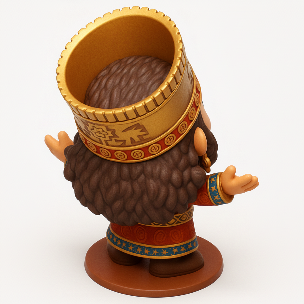 face anatomy 3d model-create 3d face model from photo_Majestic King Figurine: Ancient Empire Charm