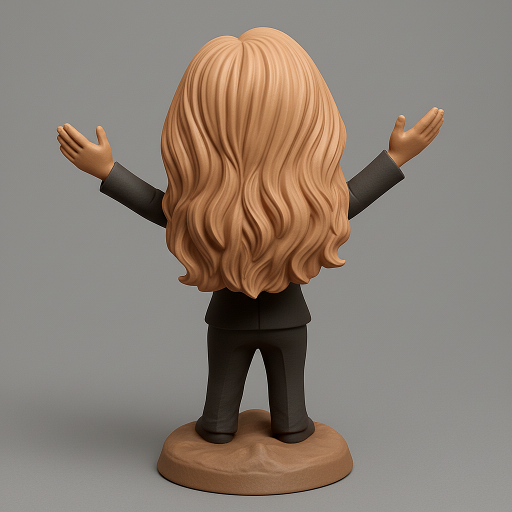 face to 3d model ai-3D portrait printing from photo_Joyful Success CEO Bobblehead - Embrace Your Wins!