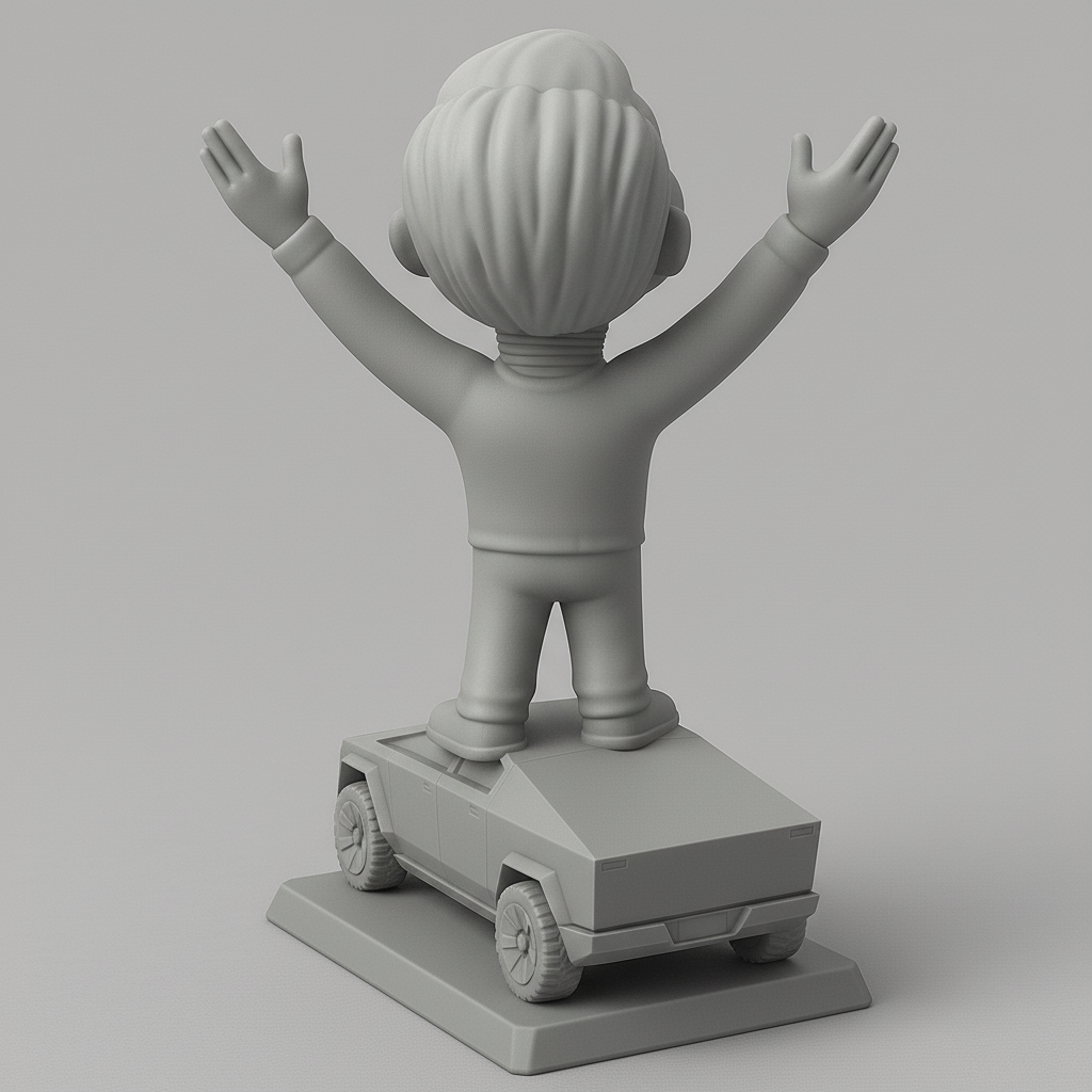 face anatomy 3d model-create 3d face model from photo_Joyful Figure on Futuristic Vehicle