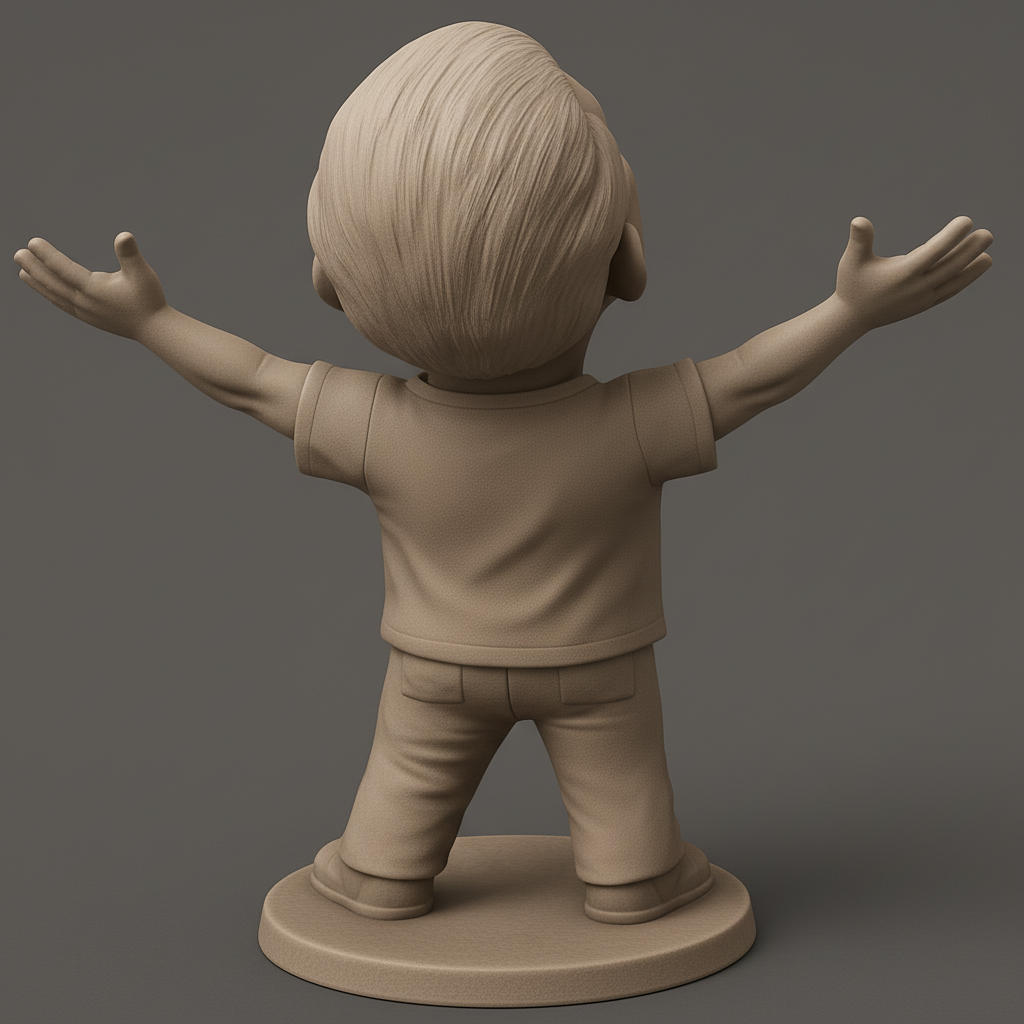 silhouette 3d printer maker-3d portrait printing_Celebrate Joy: UDAWAL Happy Man 3D Printable Figure