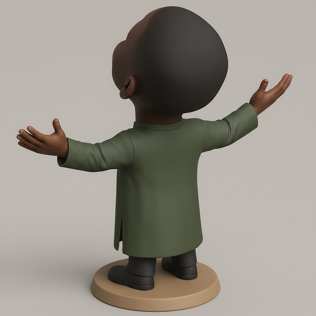 silhouette 3d printer maker-3d portrait printing_Joyful Child Figure for 3D Printing