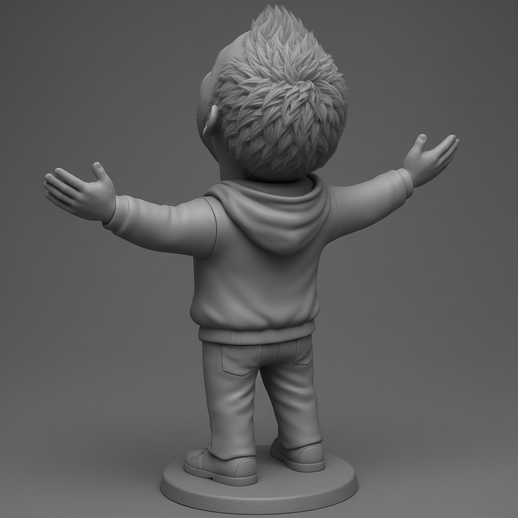 face anatomy 3d model-create 3d face model from photo_Embrace Joy: Happy Character Figurine 3D Print