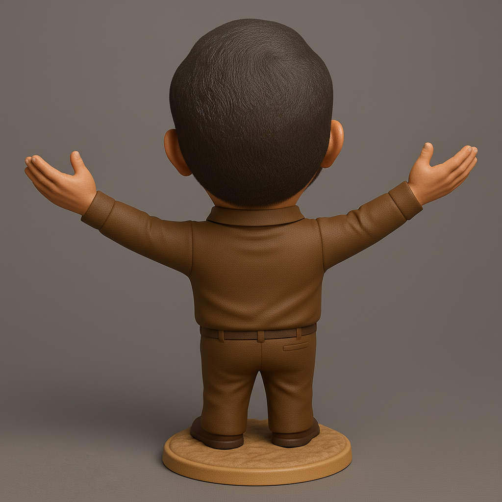 face anatomy 3d model-create 3d face model from photo_Joyful Character Figurine for 3D Printing