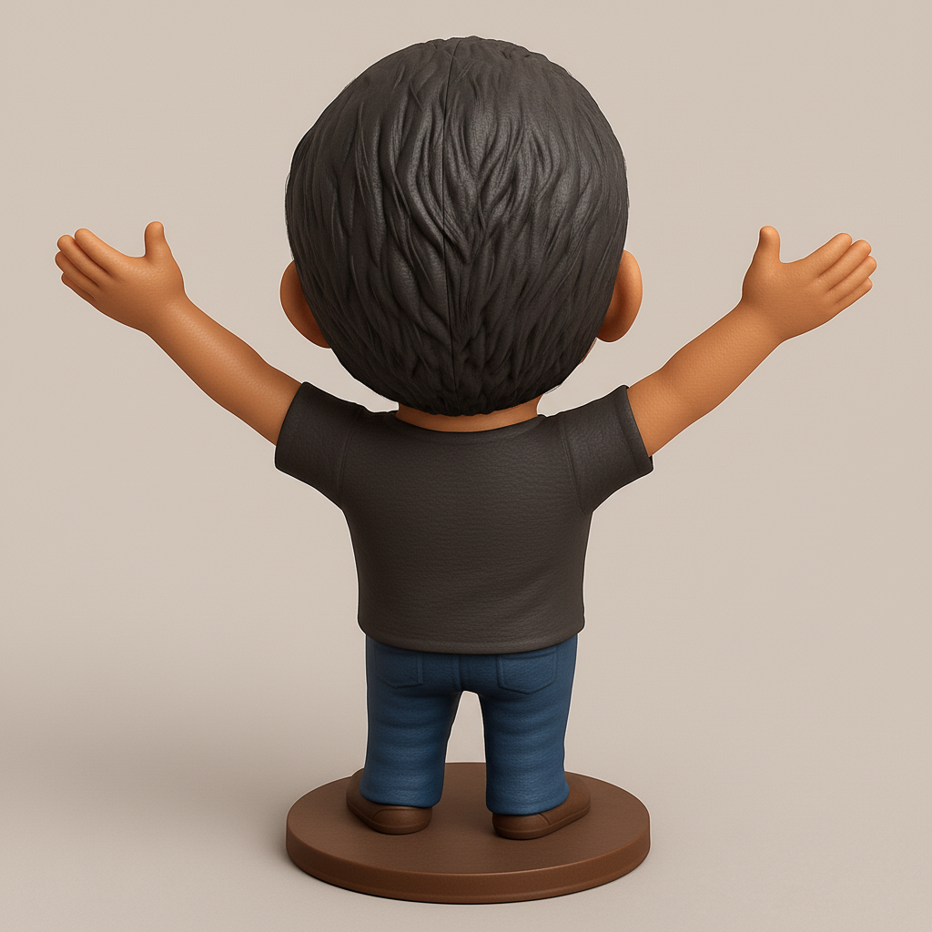 silhouette 3d printer maker-3d portrait printing_Joyful Figure: Celebrate Every Moment