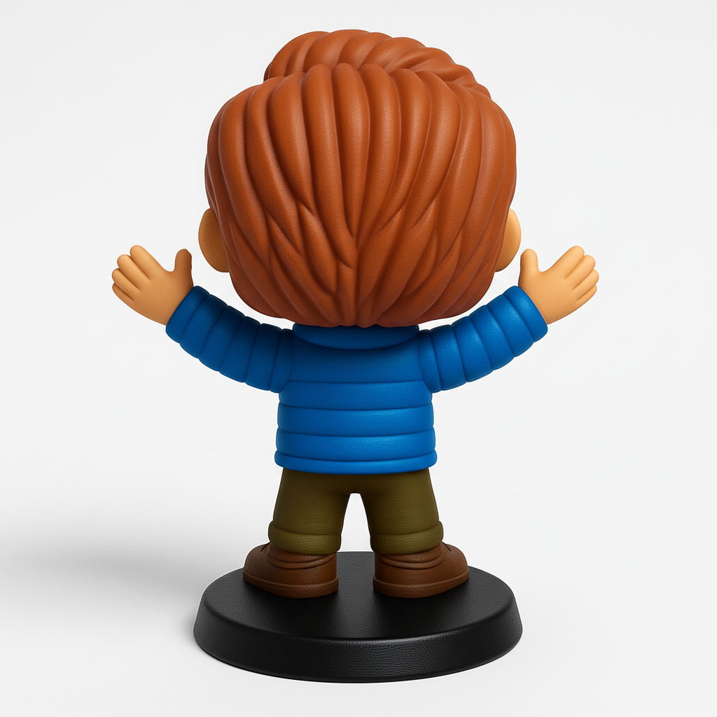 face anatomy 3d model-create 3d face model from photo_Adorable Smiling Boy Bobblehead: Print Your Own Pal!