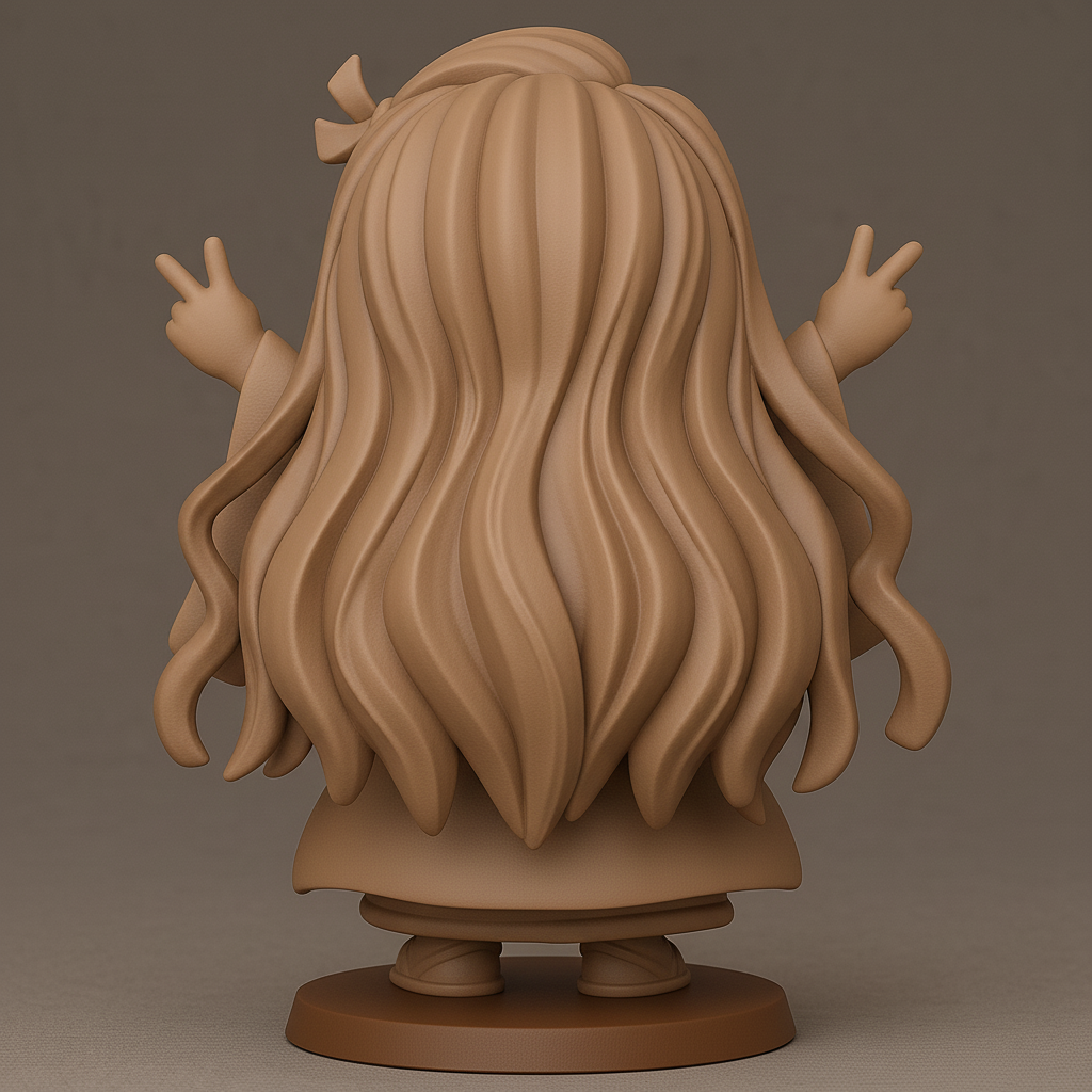 face anatomy 3d model-create 3d face model from photo_Charming Anime Character Statue