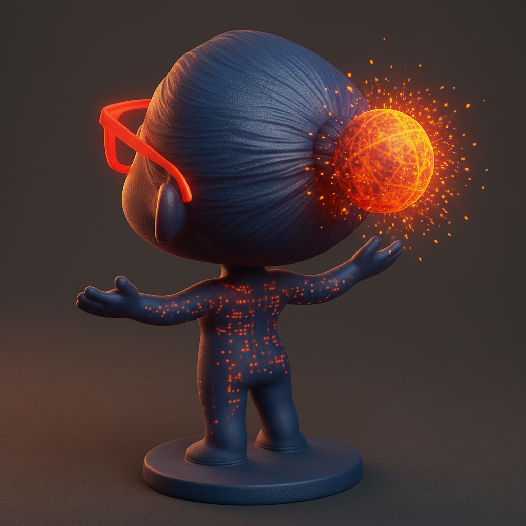 face anatomy 3d model-create 3d face model from photo_Creative Tech Spirit: Idea Sparker Figurine