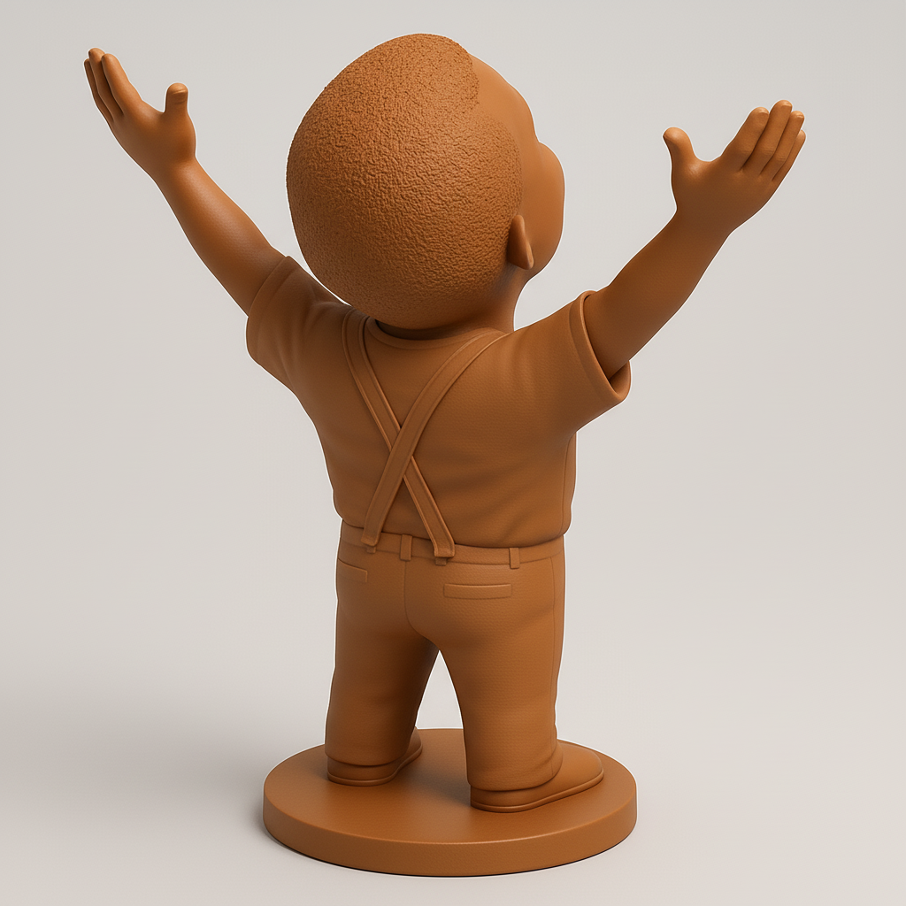 face anatomy 3d model-create 3d face model from photo_Optimistic Outstretched Arms Figure - Spread Joy!