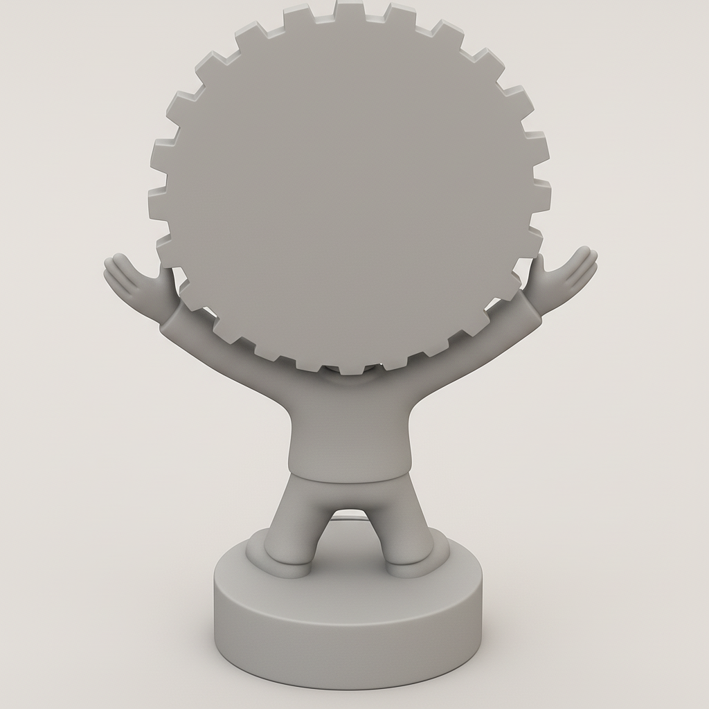 face anatomy 3d model-create 3d face model from photo_CRTI Joyful Achievement Trophy with Sound Wave Gear