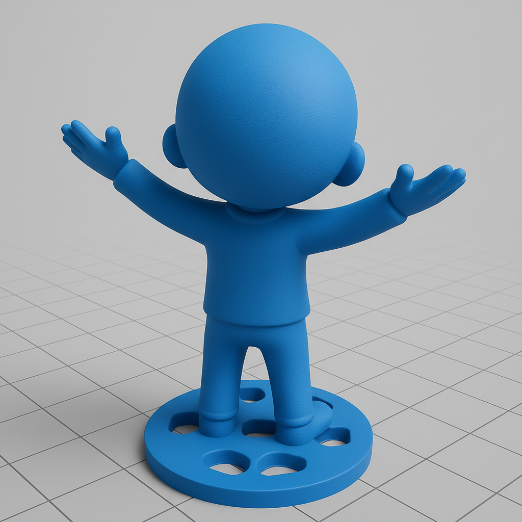 face anatomy 3d model-create 3d face model from photo_Smiling Open Arms Figurine - Spreading Joy & Positivity