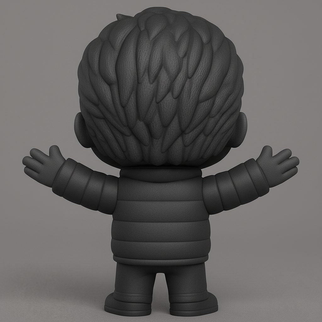 face anatomy 3d model-create 3d face model from photo_Welcoming Chibi Man: Print a Smile & Spread Joy!