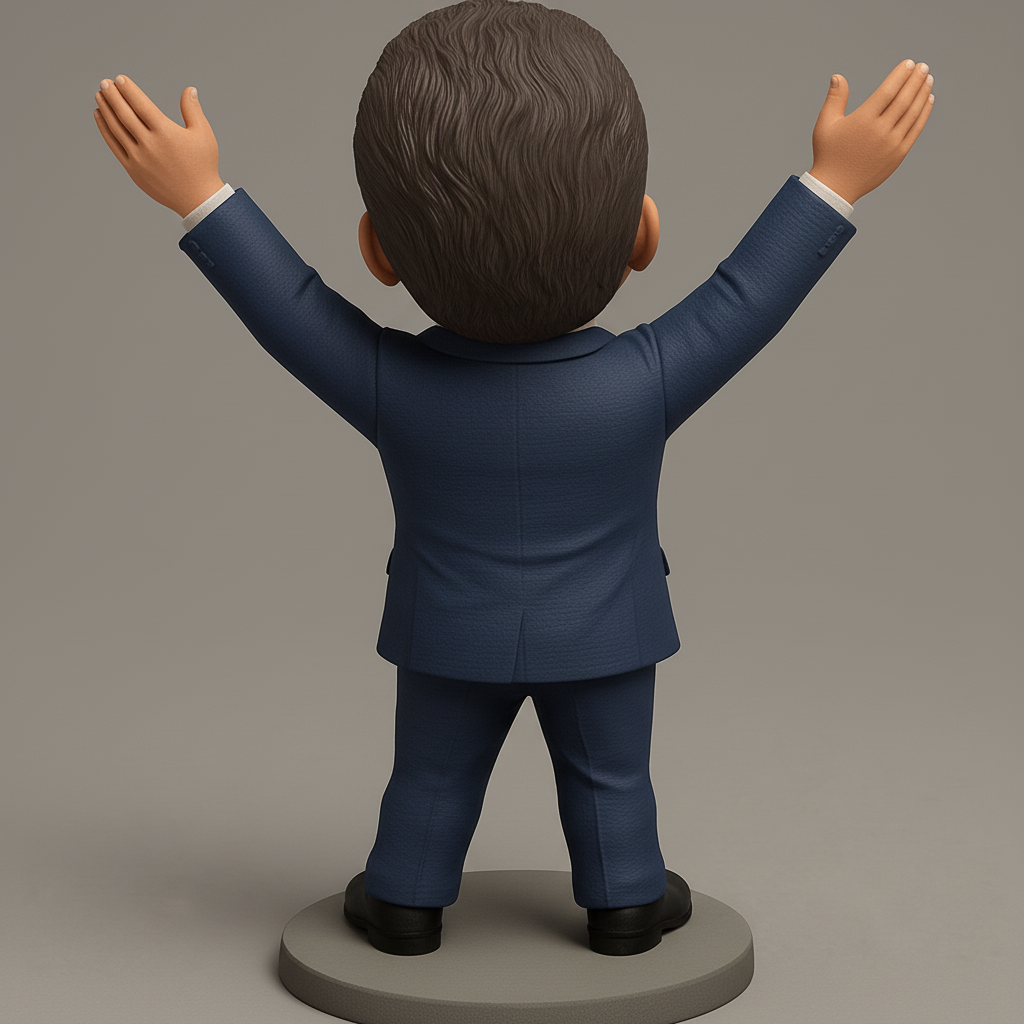 face anatomy 3d model-create 3d face model from photo_Celebration! Joyful Man Desk Decor