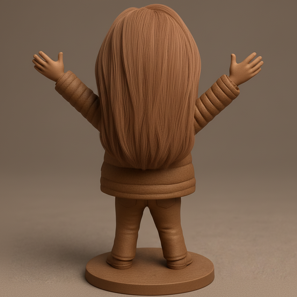 silhouette 3d printer maker-3d portrait printing_Joyful Embrace: Arms Wide Open Figurine