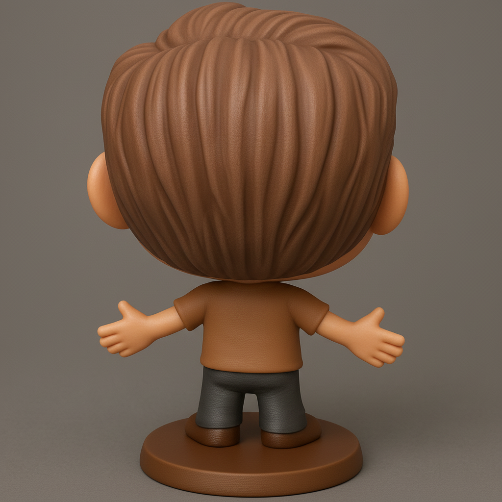 face to 3d model ai-3D portrait printing from photo_Smiling Four-Eyed Bobblehead: Embrace the Unique!