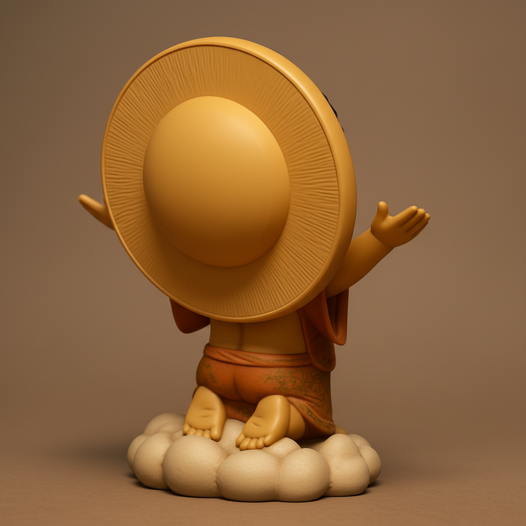 face anatomy 3d model-create 3d face model from photo_Joyful Chibi Buddha on Clouds: Zen & Happy Decor Print