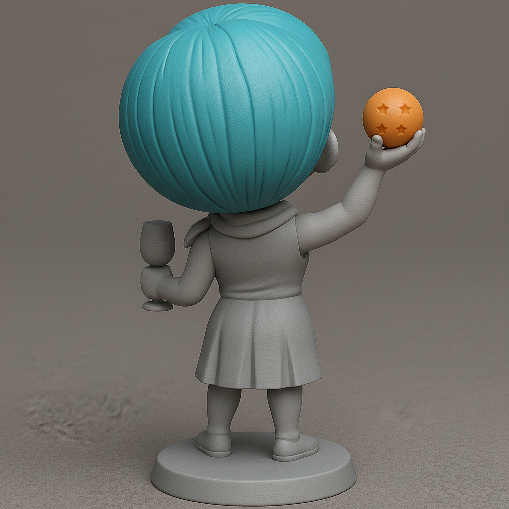silhouette 3d printer maker-3d portrait printing_Joyful Character with Dragon Ball