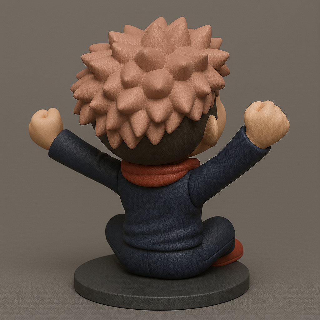 silhouette 3d printer maker-3d portrait printing_Joyful Kid Figurine for 3D Printing