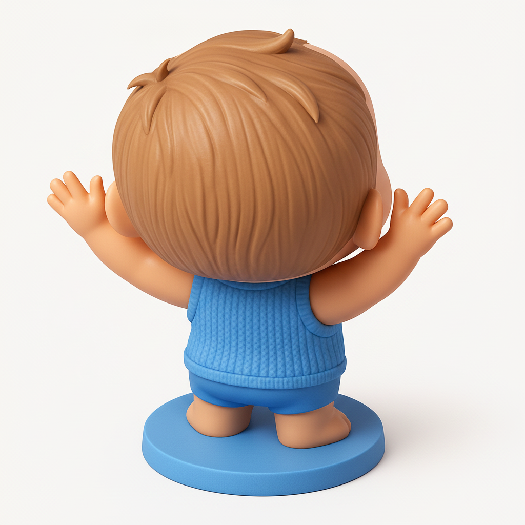 face to 3d model ai-3D portrait printing from photo_Sweet Baby Joy: Printable Decorative Figure
