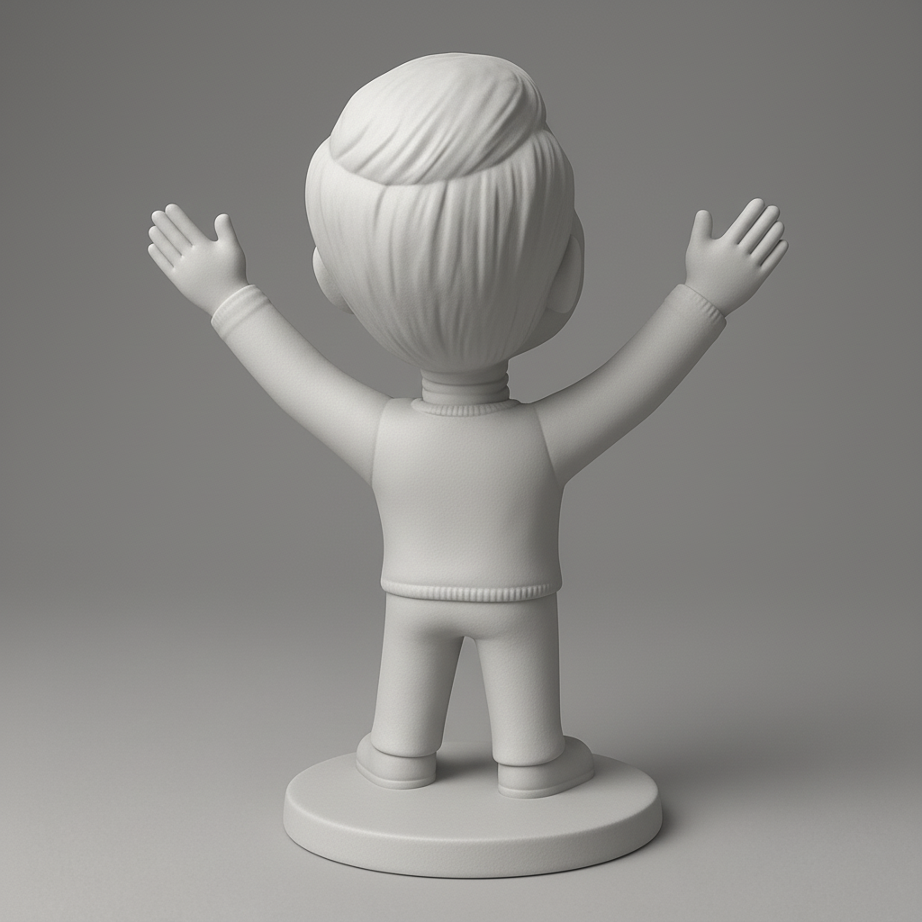 face to 3d model ai-3D portrait printing from photo_Uplifting Happy Man Figure - Spread Joy!