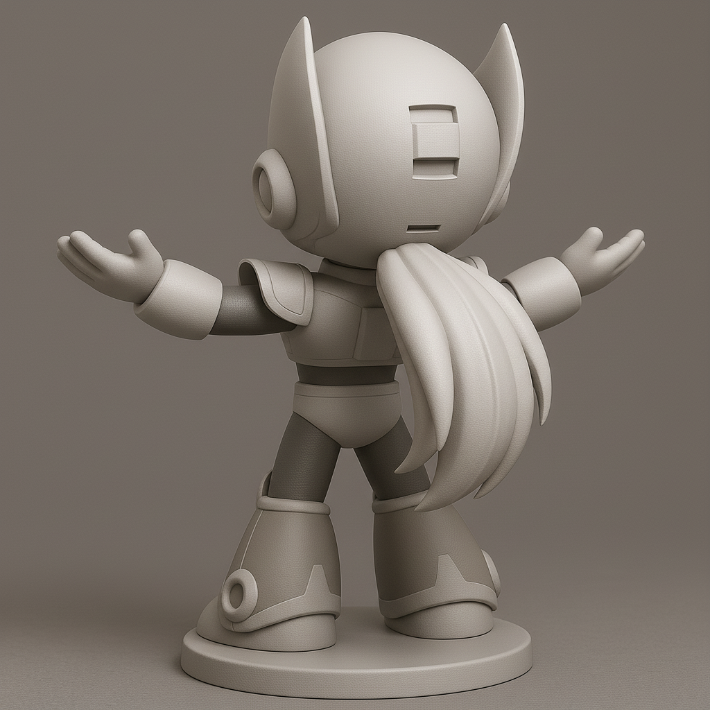 silhouette 3d printer maker-3d portrait printing_Joyful Heroic Character for 3D Printing